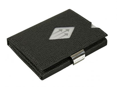 Kožená peňaženka EXENTRI mozaiková, čierna RFID block