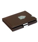 Kožená peňaženka EXENTRI, hnedá RFID block