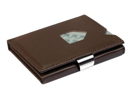Kožená peňaženka EXENTRI, hnedá RFID block