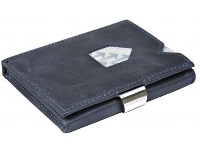 Kožená peňaženka EXENTRI, modrá RFID block