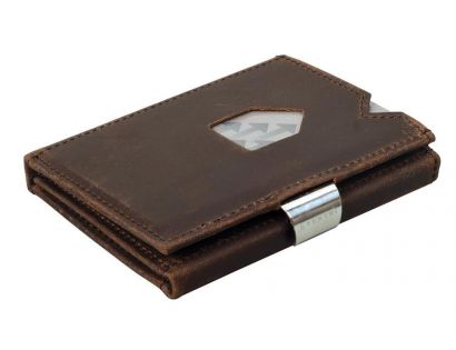 Kožená peňaženka EXENTRI nubuková, hnedá RFID block