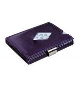 Kožená peňaženka EXENTRI purpurová hmla